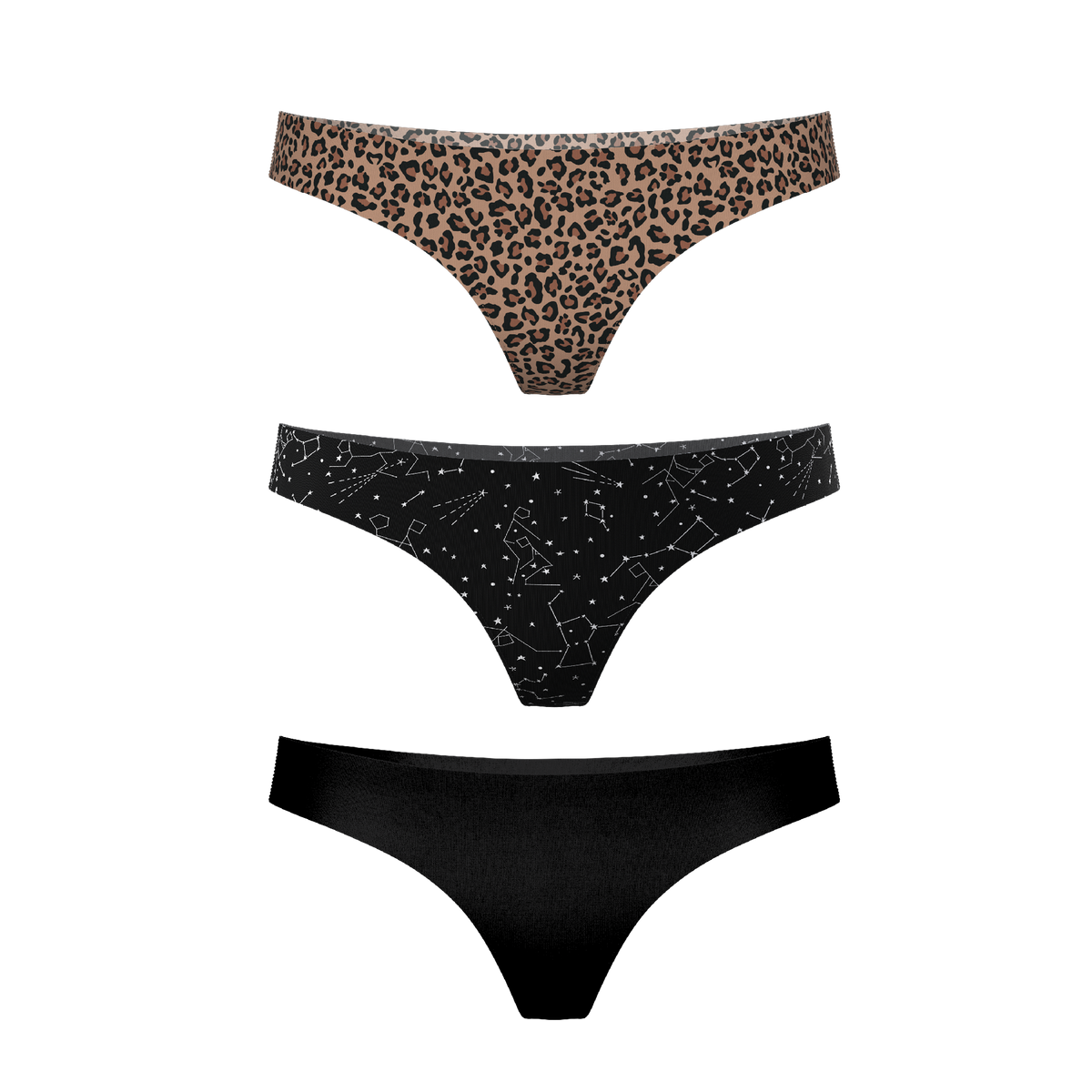 The One Of Each | Women's Thong Underwear 3 Pack - Shinesty