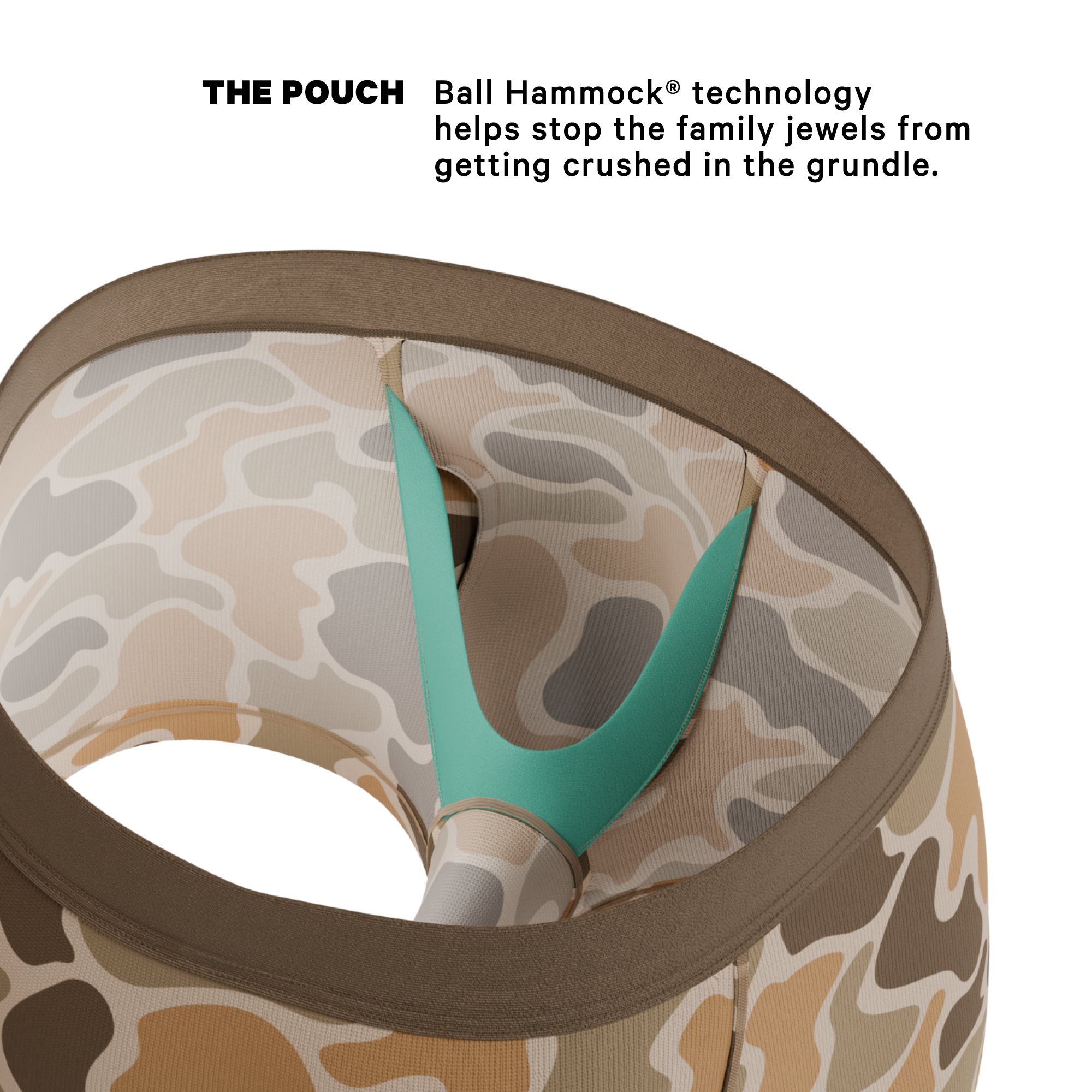 The Out Of Sight | Light Duck Camo Ball Hammock® Pouch Trunks Underwear - Shinesty