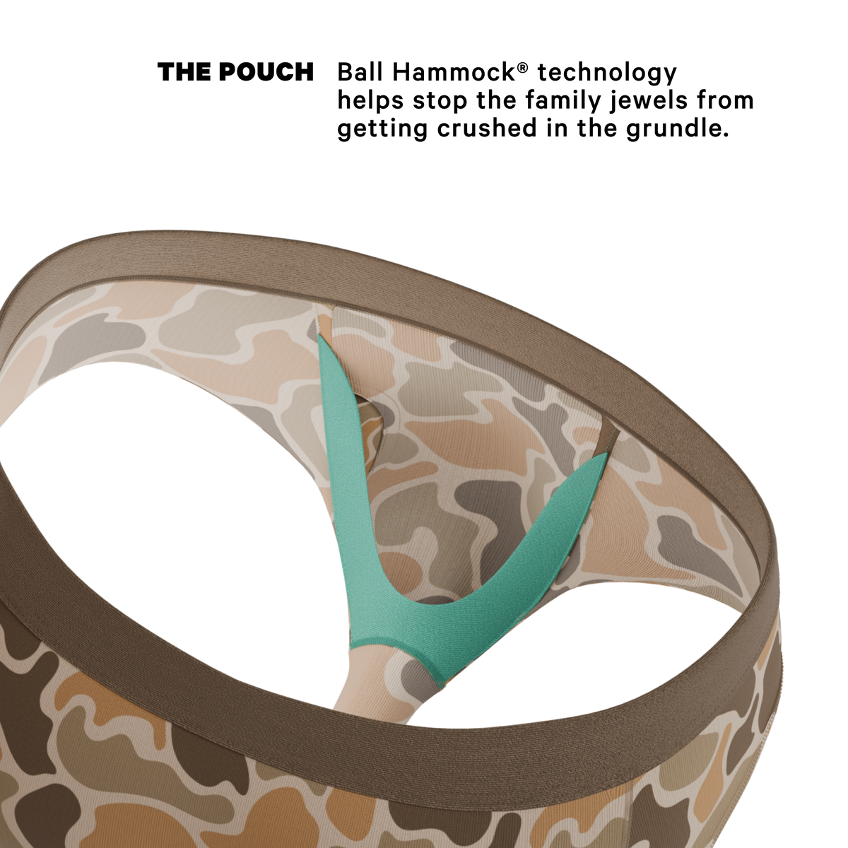 The Out Of Sight | Light Duck Camo Ball Hammock® Pouch Underwear Briefs - Shinesty
