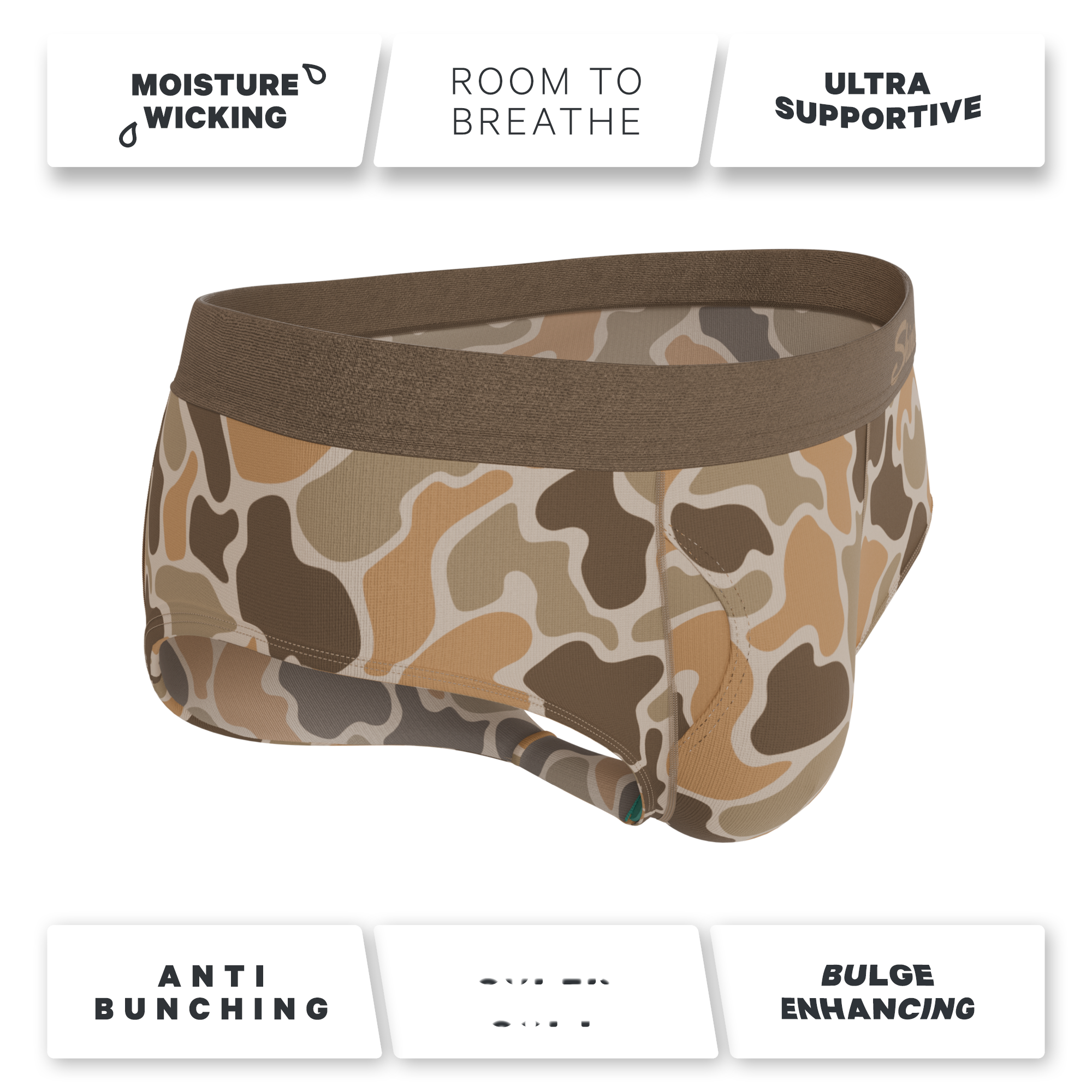 The Out Of Sight | Light Duck Camo Ball Hammock® Pouch Underwear Briefs - Shinesty