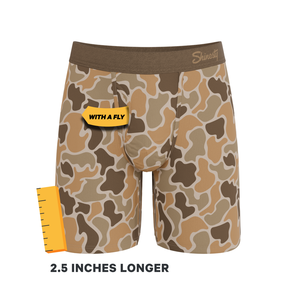 The Out Of Sight | Light Duck Camo Ball Hammock® Boxer - Long Leg - Shinesty