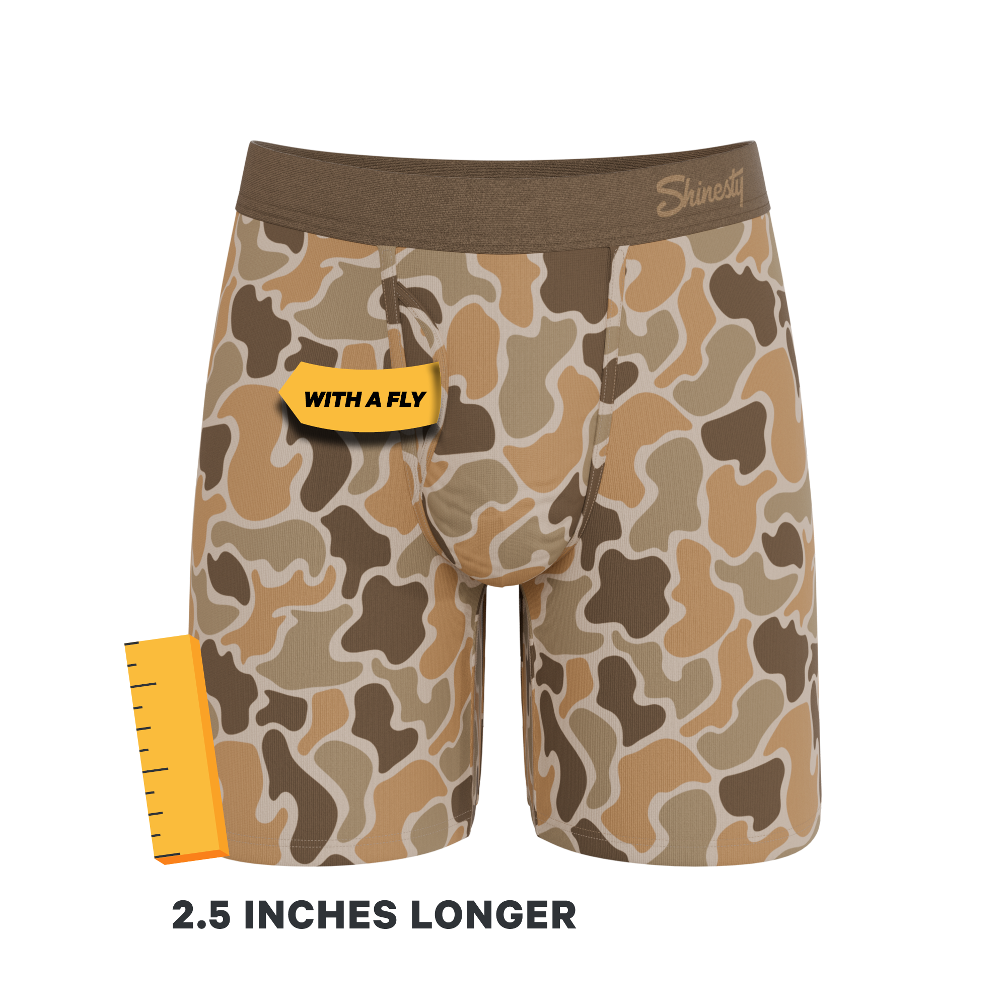 The Out Of Sight | Light Duck Camo Ball Hammock® Boxer - Long Leg - Shinesty