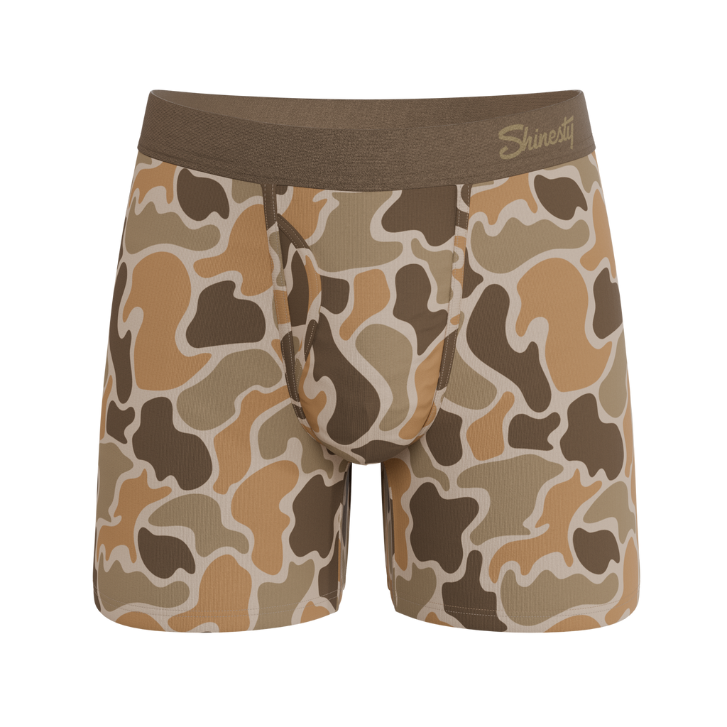 The Out Of Sight | Light Duck Camo Ball Hammock® Pouch Underwear With Fly - Shinesty