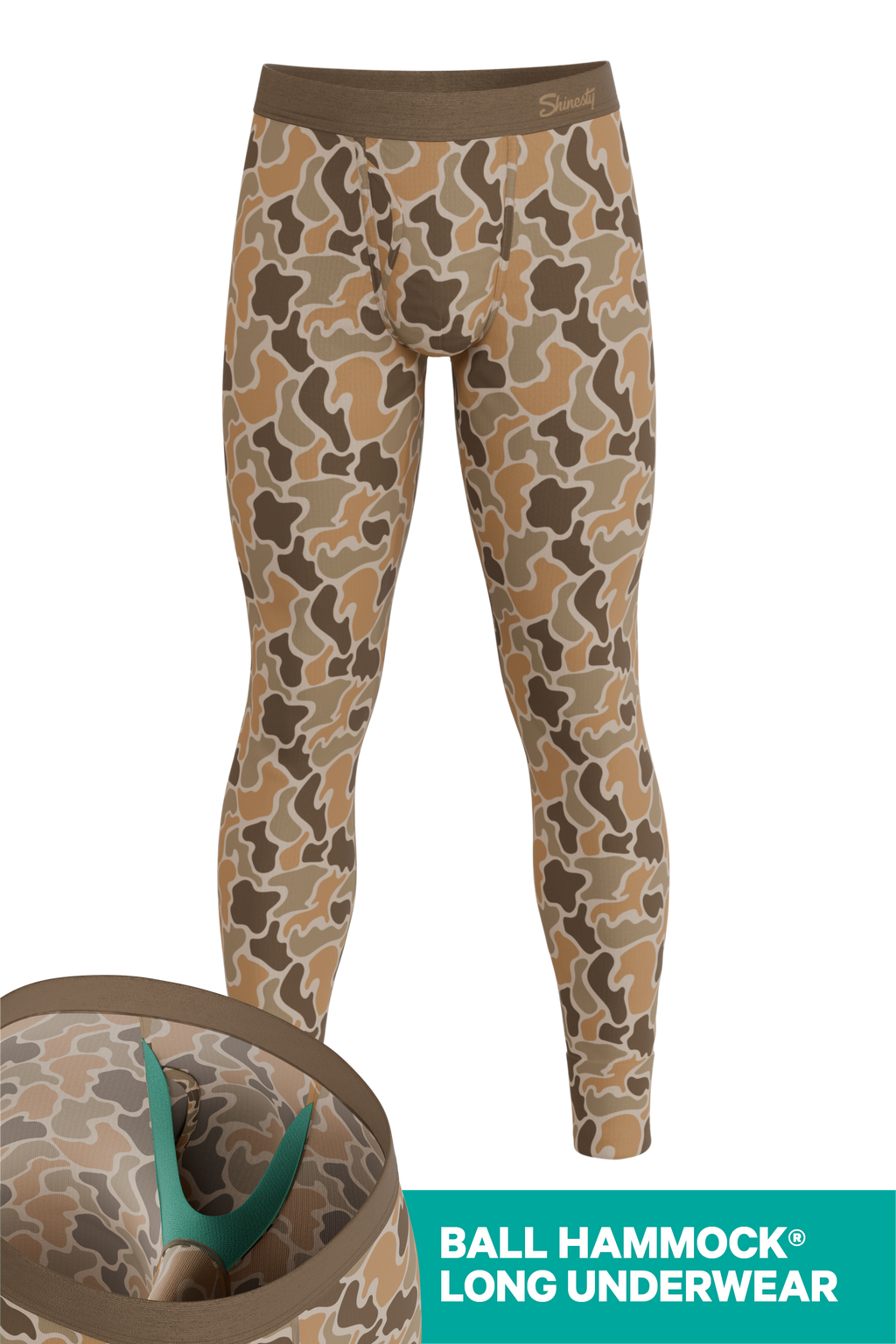 The Out Of Sight | Light Duck Camo Ball Hammock® Long Johns - Shinesty