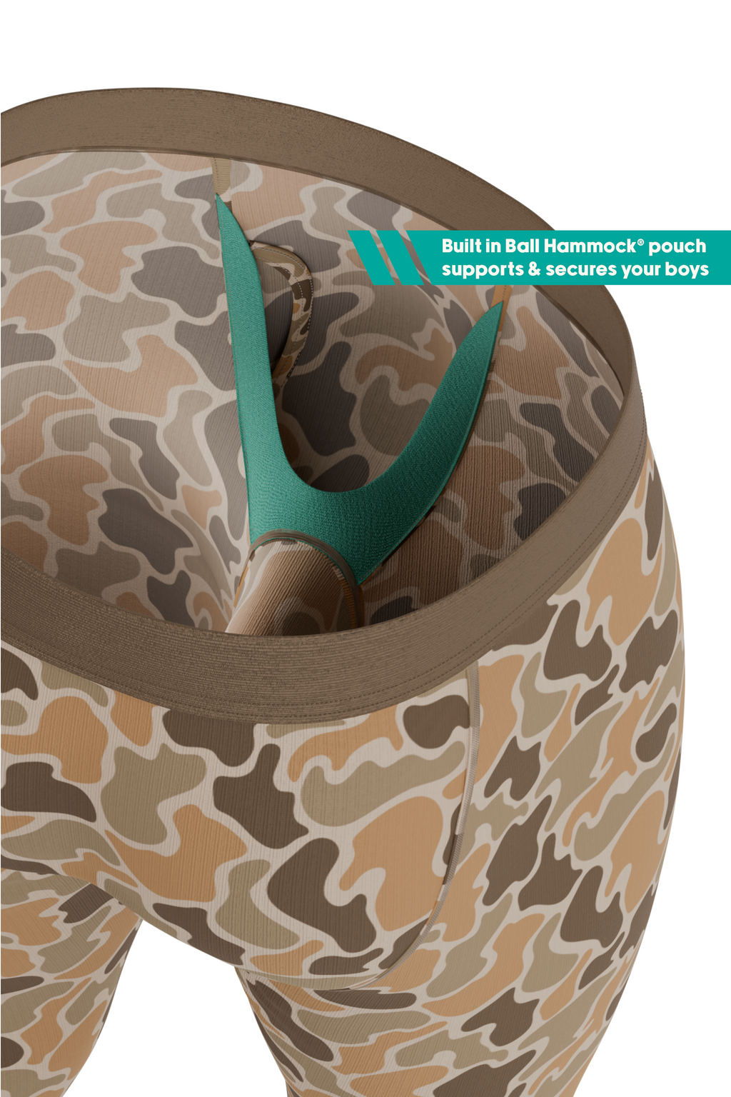 The Out Of Sight | Light Duck Camo Ball Hammock® Long Johns - Shinesty