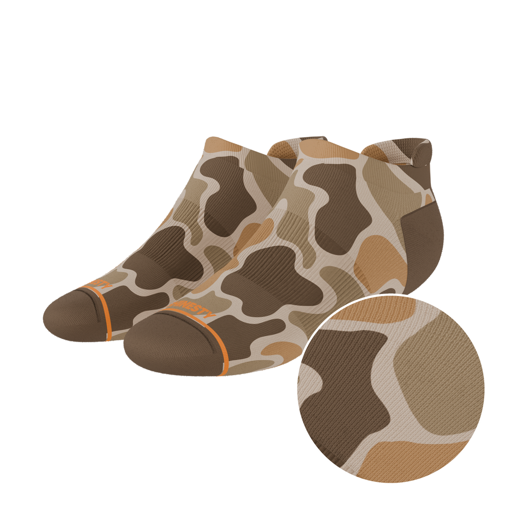 The Out Of Sight | Light Duck Camo Heel Hammock™ Ankle Socks - Shinesty
