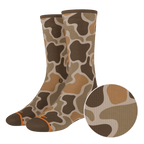 The Out Of Sight | Light Duck Camo Heel Hammock™ Crew Socks - Shinesty