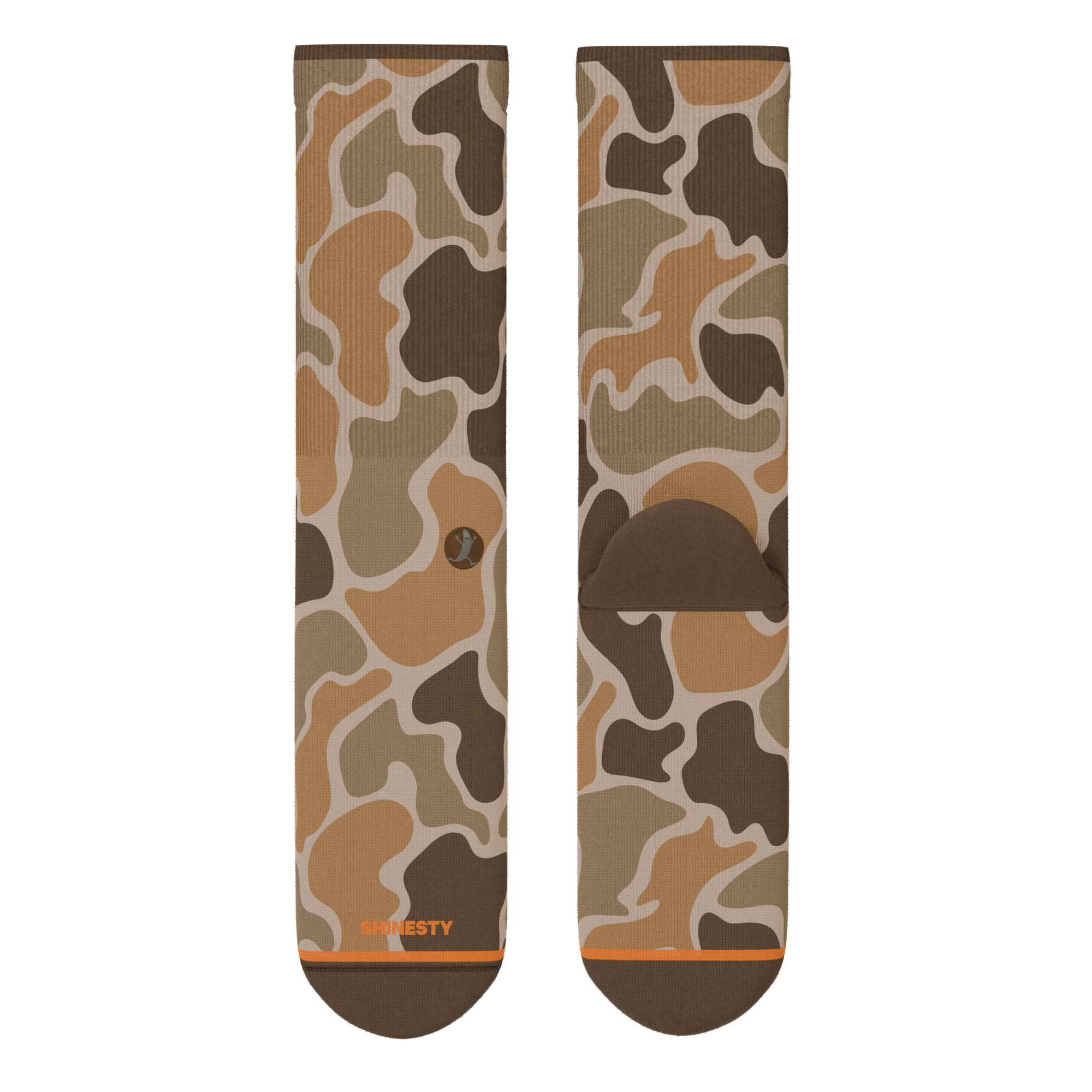 The Out Of Sight | Light Duck Camo Heel Hammock™ Crew Socks - Shinesty