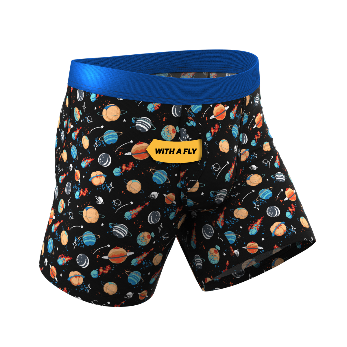 The Personal Space | Outer Space Ball Hammock® Pouch Underwear With Fly - Shinesty