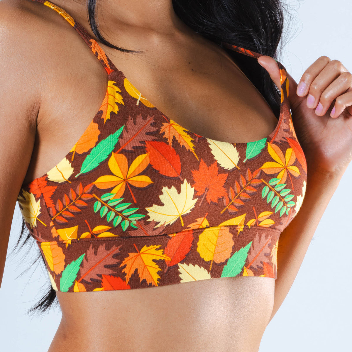 The Acorn Hoard | Fall Leaves Boob Hammock™ Scoop Bralette - Shinesty