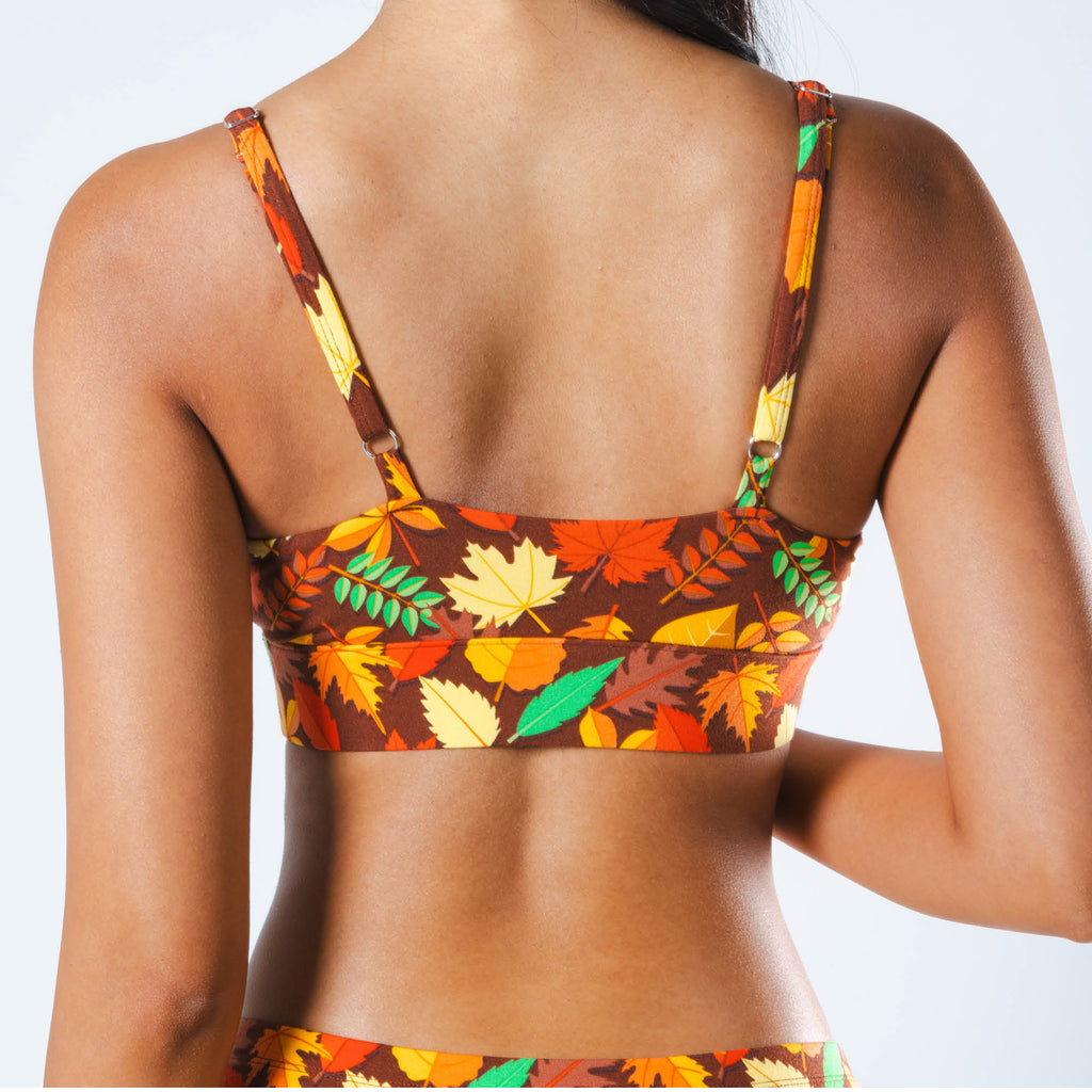 The Acorn Hoard | Fall Leaves Boob Hammock™ Scoop Bralette - Shinesty