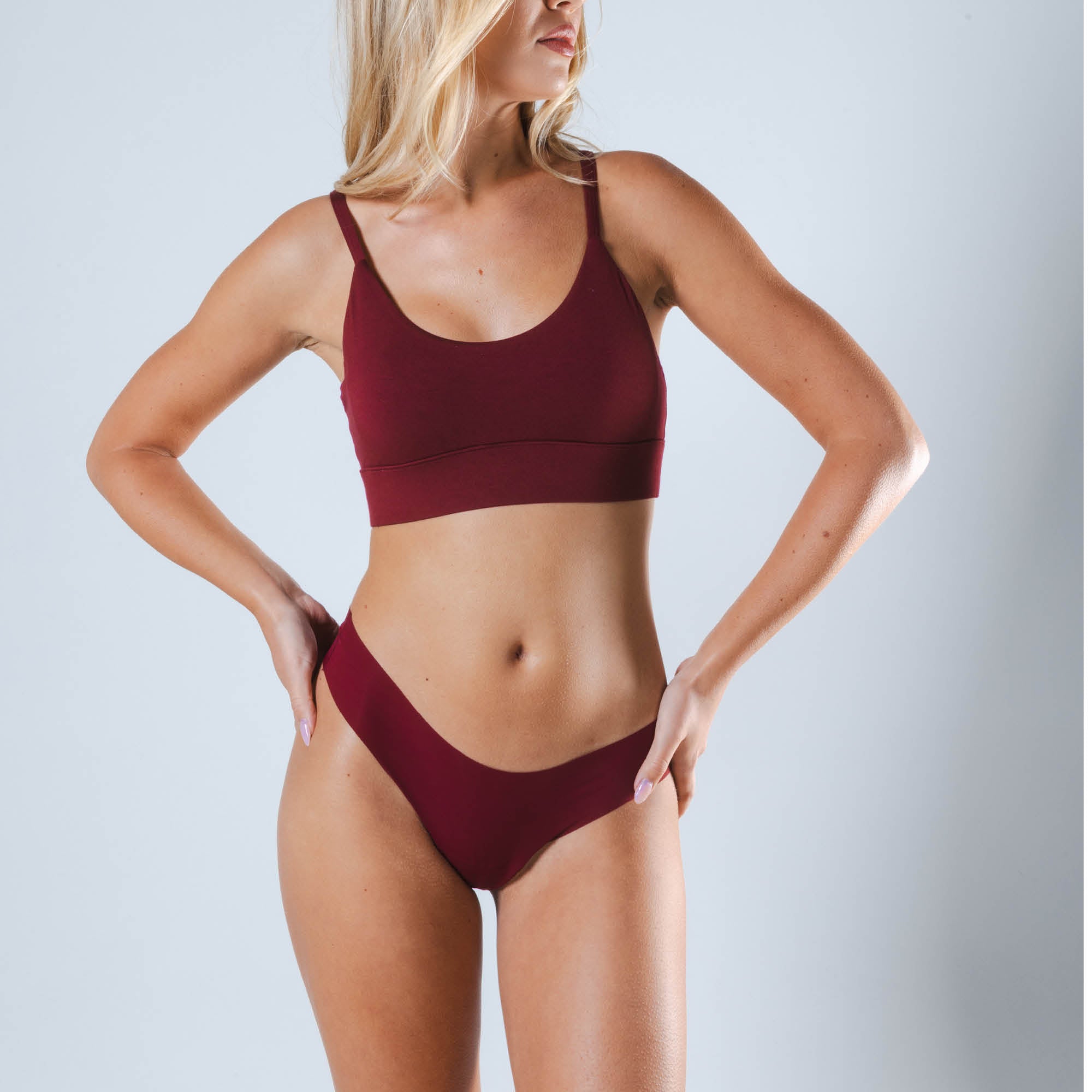 The Sommelier | Burgundy Seamless Thong - Shinesty