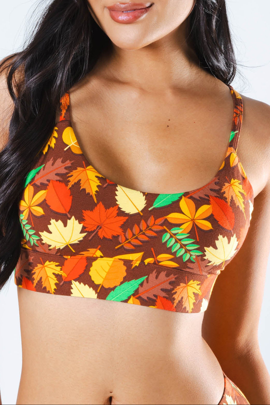 The Acorn Hoard | Fall Leaves Boob Hammock™ Scoop Bralette - Shinesty