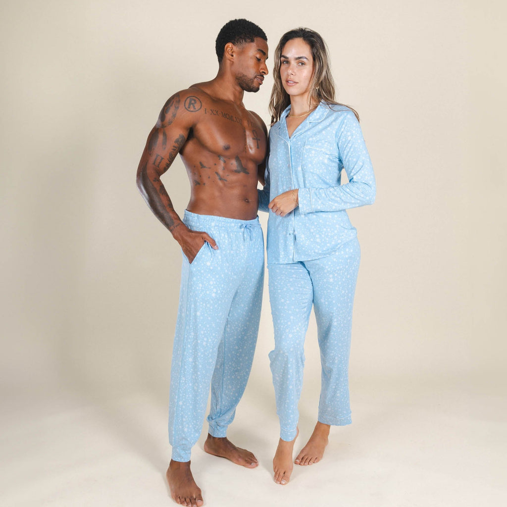 The Flurry Up | Snowflakes SleepDeep™ Women’s Long Sleeve Pajama Set - Shinesty