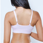 The Aphrodite | Light Pink Striped Boob Hammock™ Scoop Bralette - Shinesty