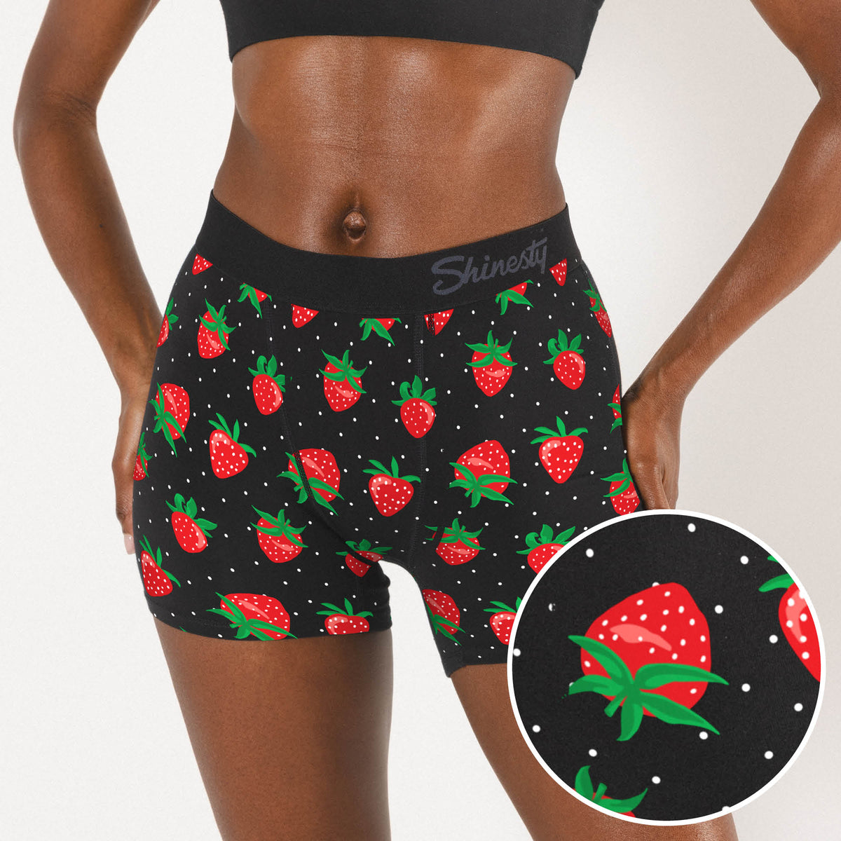 The Berries & Cream | Strawberry Women’s Boxers - Shinesty