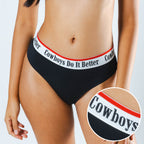 The Cowboys Do It Better | Black Shinesty x Diamond Cross Ranch Cheeky Underwear with Waistband - Shinesty