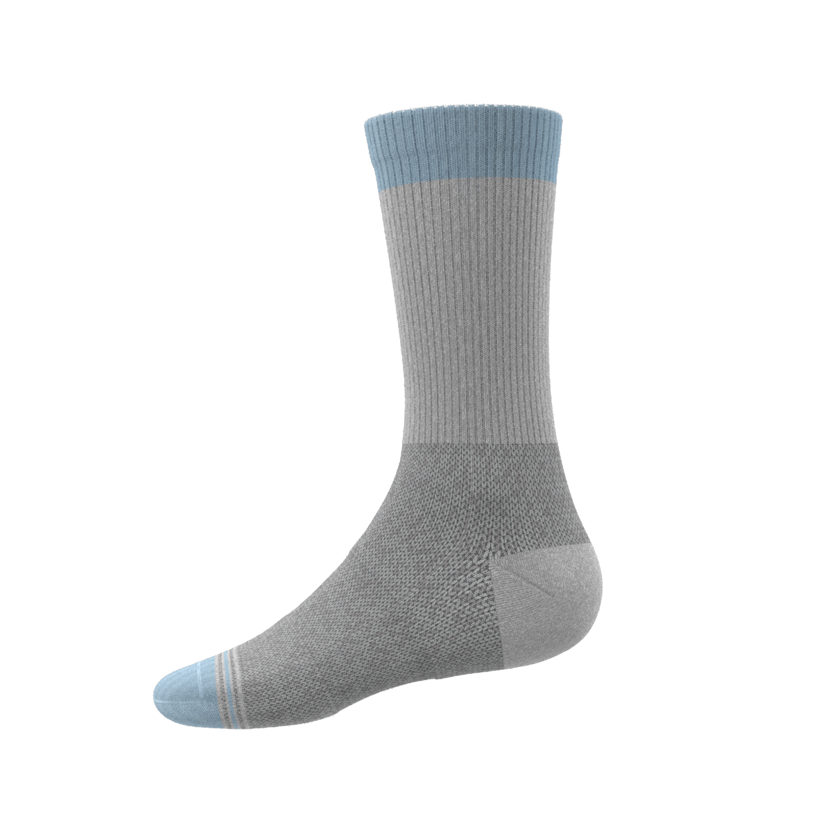 The Pacific Blue | Blue Grey Tri Color Block Heel Hammock™ Crew Socks 3 Pack - Shinesty
