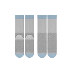 The Pacific Blue | Blue Grey Tri Color Block Heel Hammock™ Crew Socks 3 Pack - Shinesty