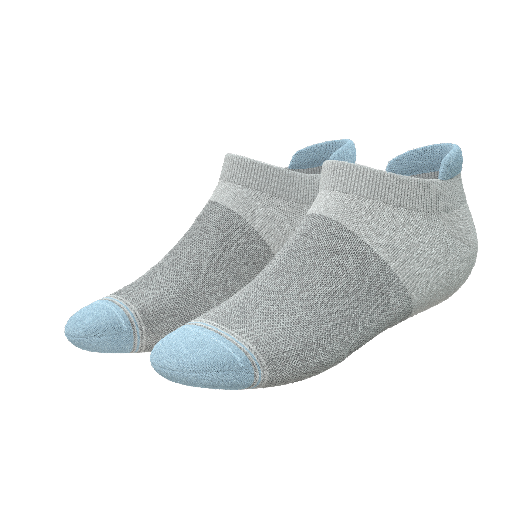 The Pacific Blue | Tri Color Block Heel Hammock™ Ankle Socks - Shinesty