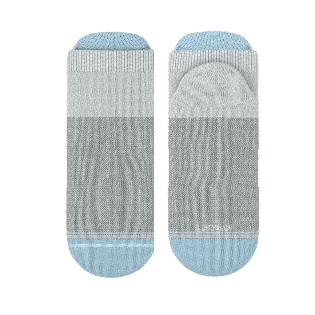 The Pacific Blue | Tri Color Block Heel Hammock™ Ankle Socks - Shinesty