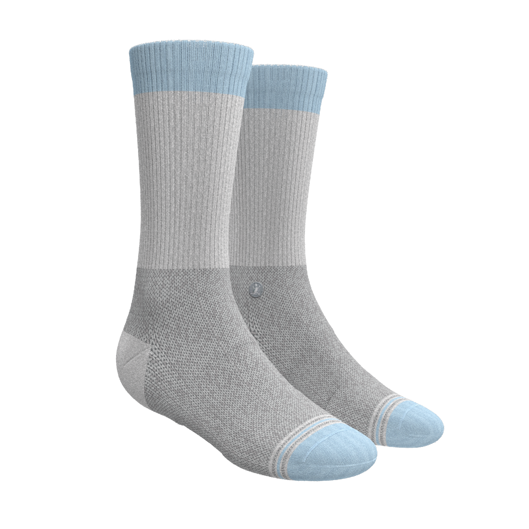 The Pacific Blue | Tri Color Block Heel Hammock™ Crew Socks - Shinesty
