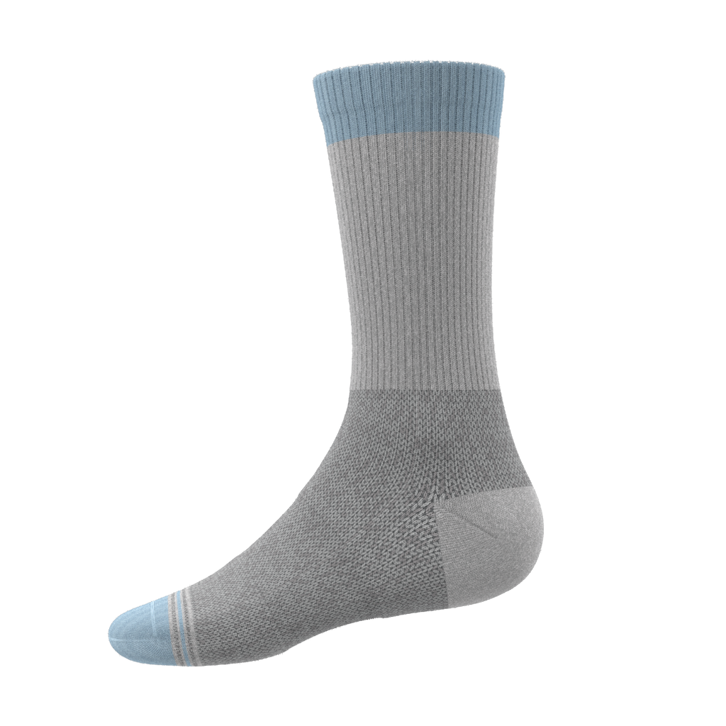 The Pacific Blue | Tri Color Block Heel Hammock™ Crew Socks - Shinesty
