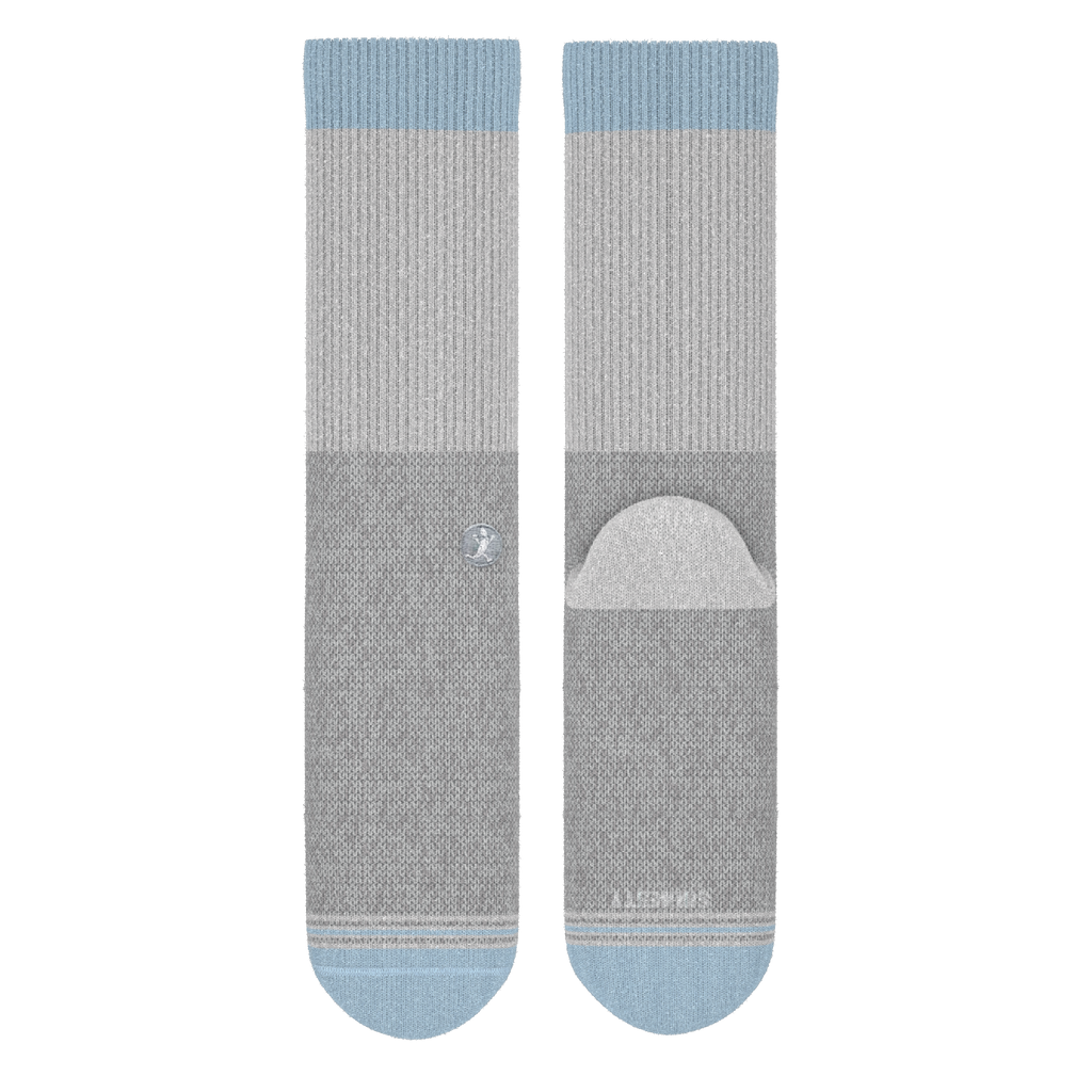 The Pacific Blue | Tri Color Block Heel Hammock™ Crew Socks - Shinesty