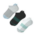 Versatile Solids Mix Pack | Blue Tri Color Block and Solids Heel Hammock™ Ankle Socks 3 Pack - Shinesty