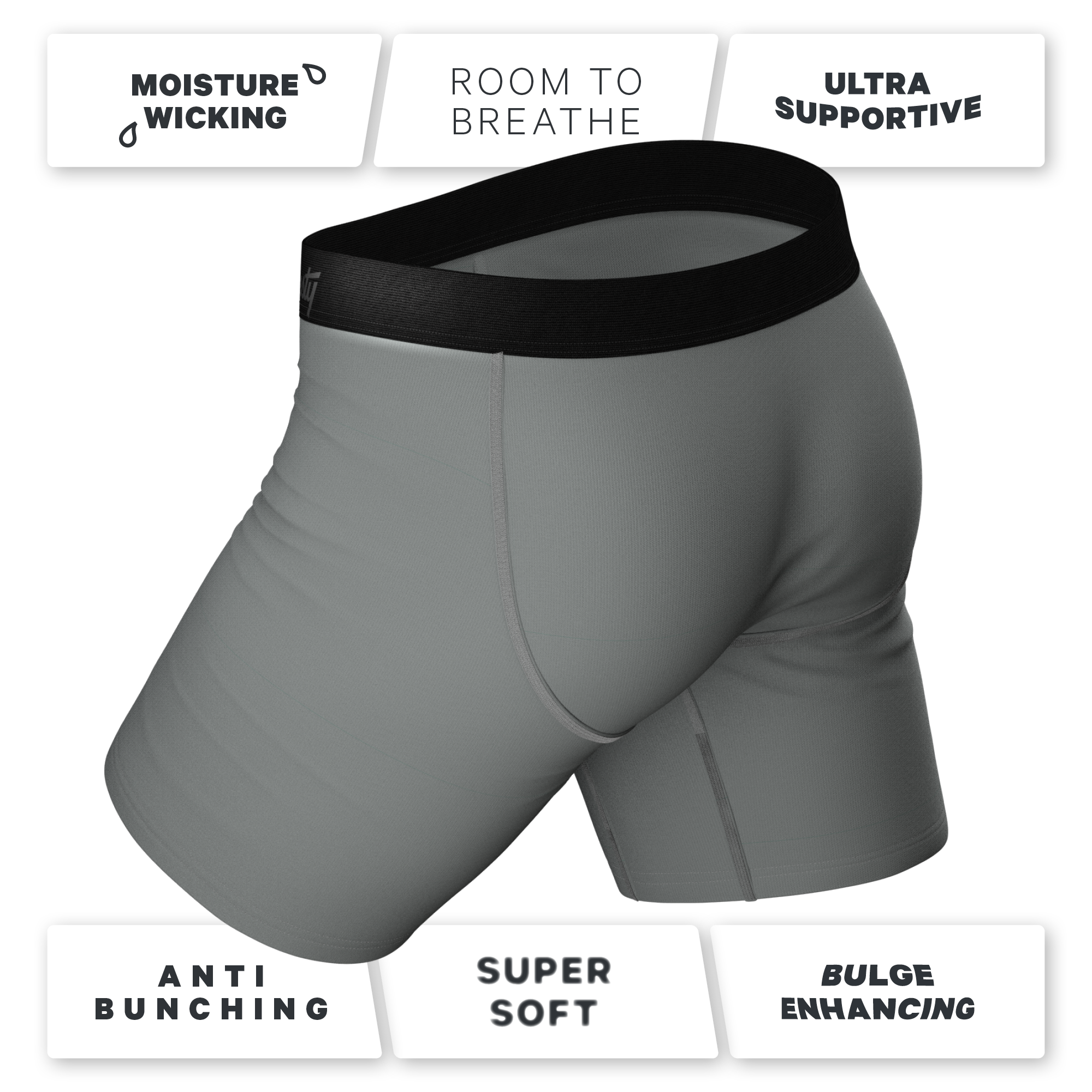 The Panty Dropper | Long Leg Ball Hammock® Pouch Boxers With Fly 3 Pack - Shinesty