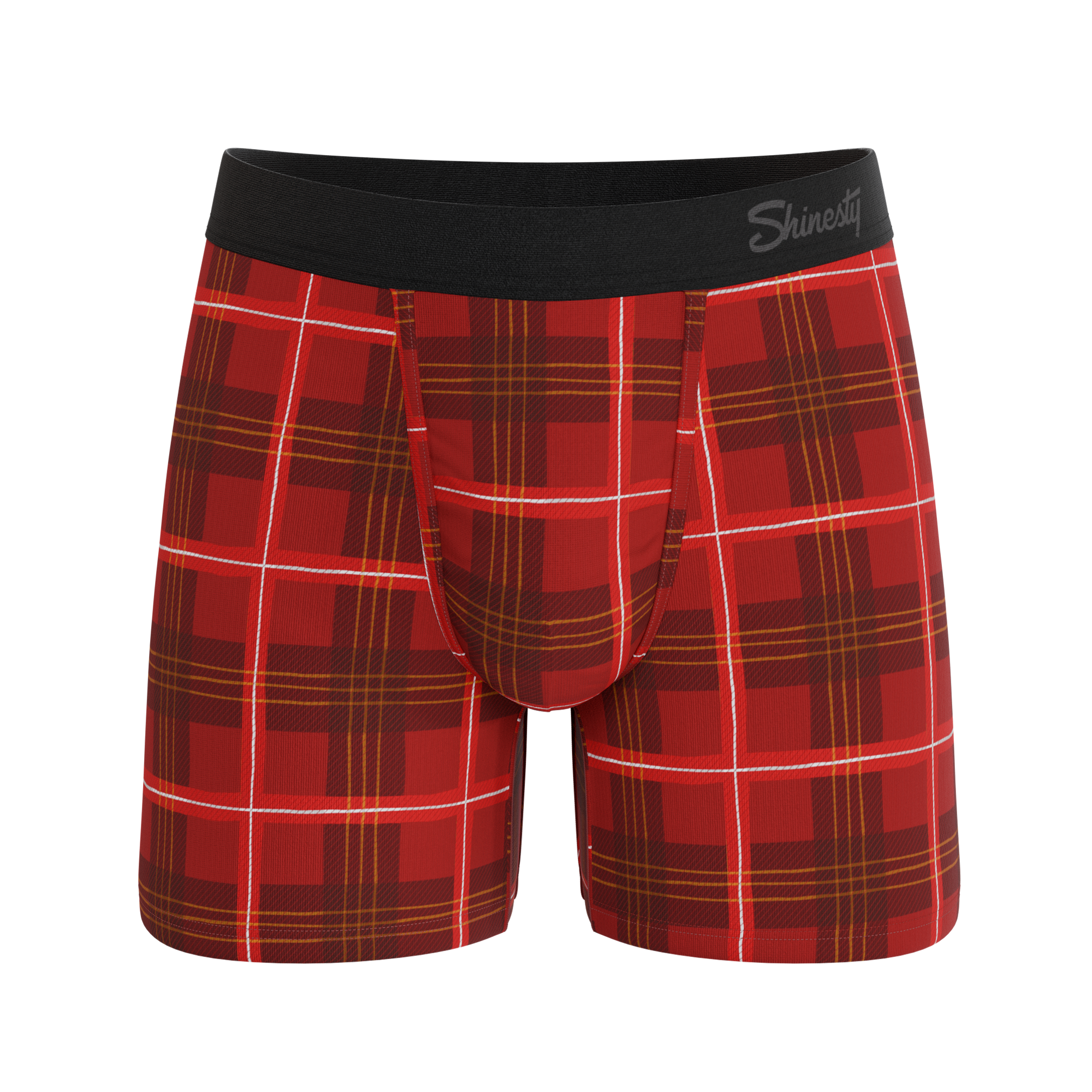 The Partridge | Red Cozy Plaid Ball Hammock® Pouch Underwear - Shinesty