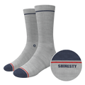 The Pebble | Grey Heel Hammock™ Crew Socks - Shinesty
