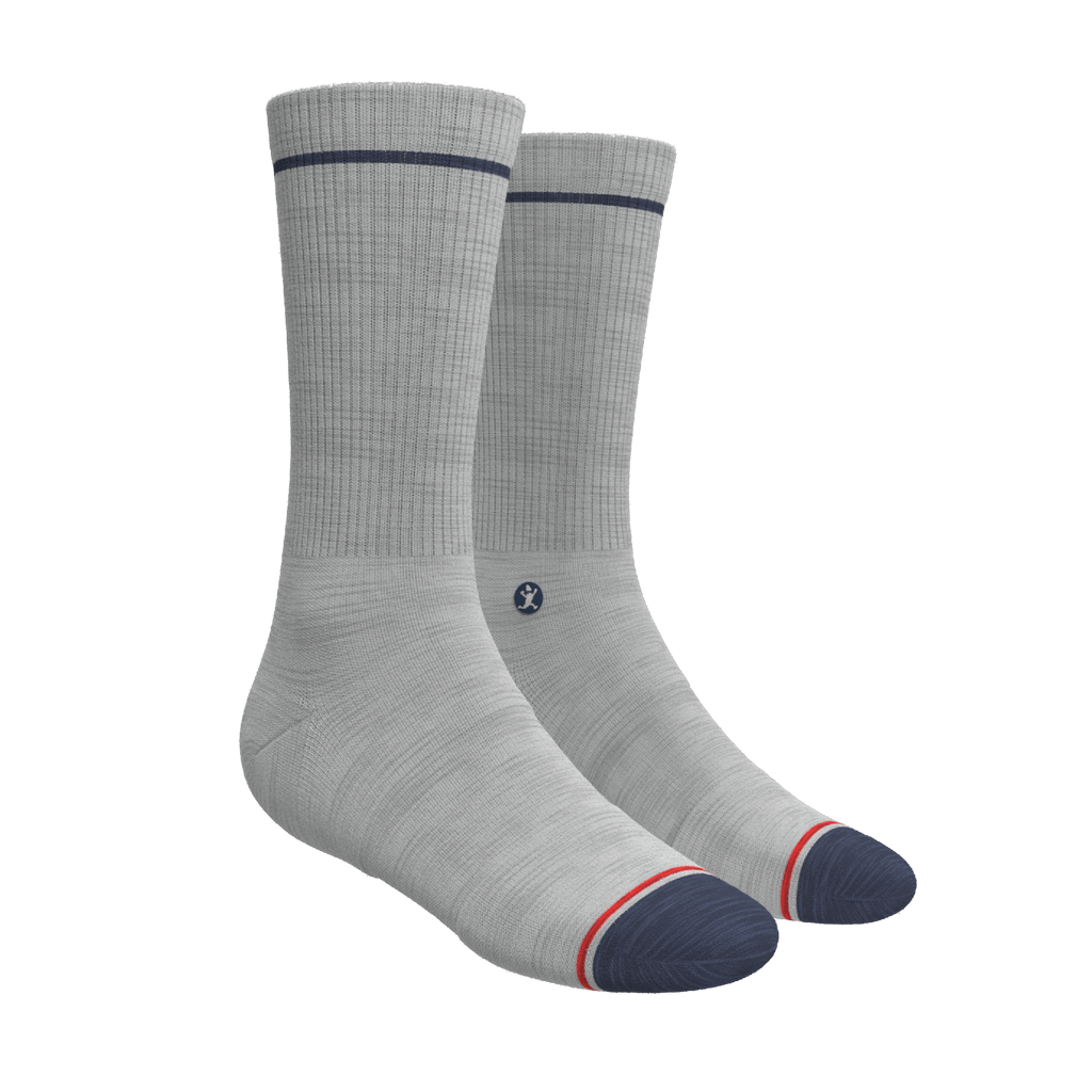 The Pebble | Grey Heel Hammock™ Crew Socks - Shinesty