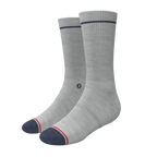The Pebble | Grey Heel Hammock™ Crew Socks - Shinesty