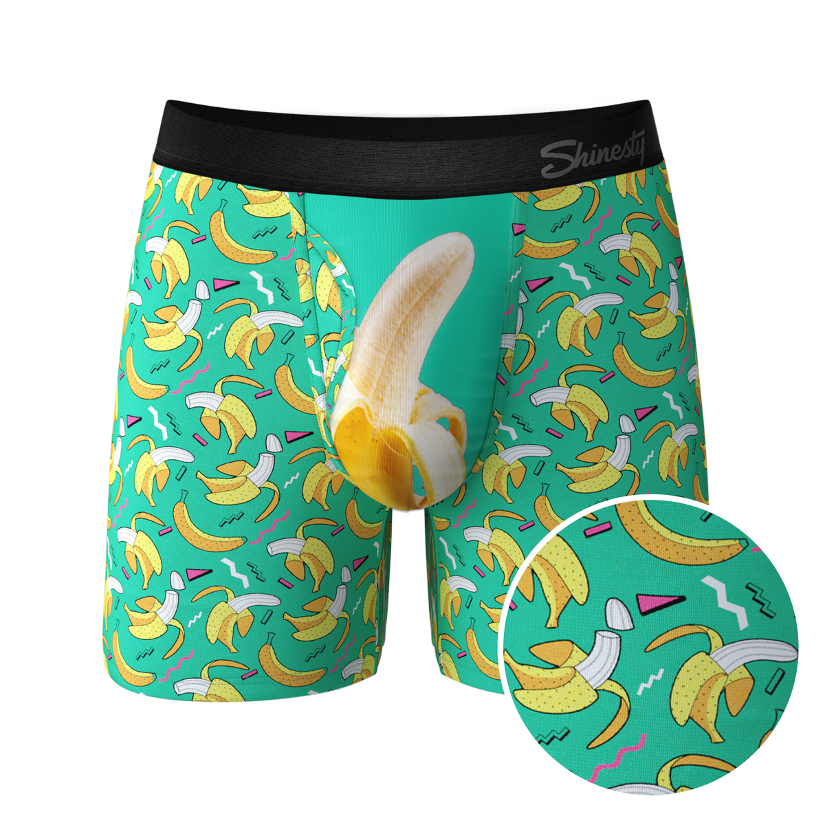 The Peel Deal | Retro Banana Ball Hammock® Pouch Underwear With Fly - Shinesty