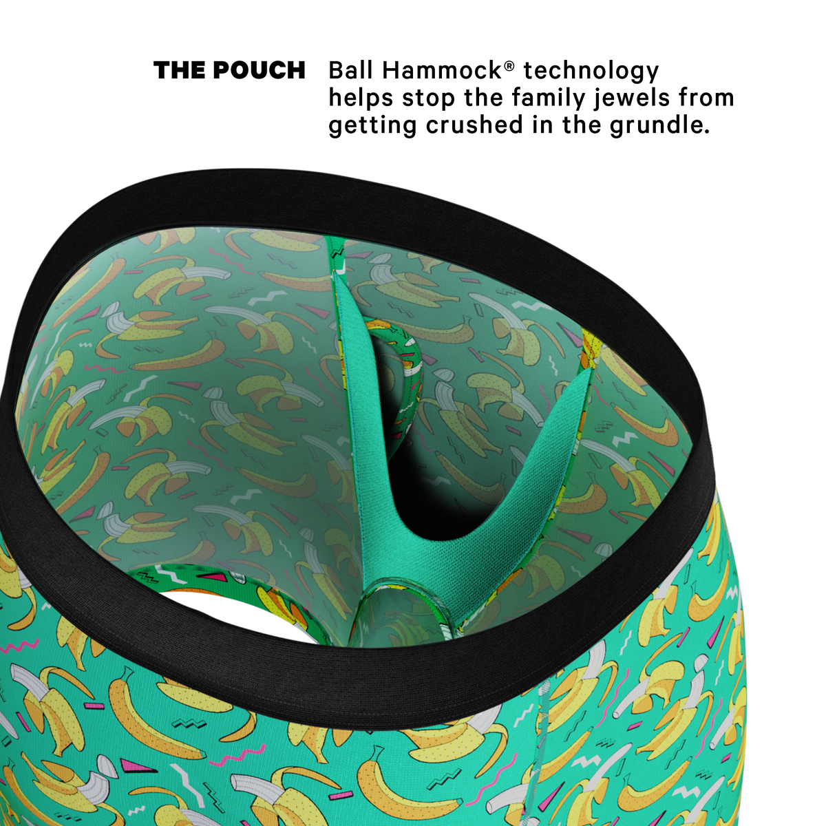 The Peel Deal | Retro Banana Ball Hammock® Pouch Underwear With Fly - Shinesty