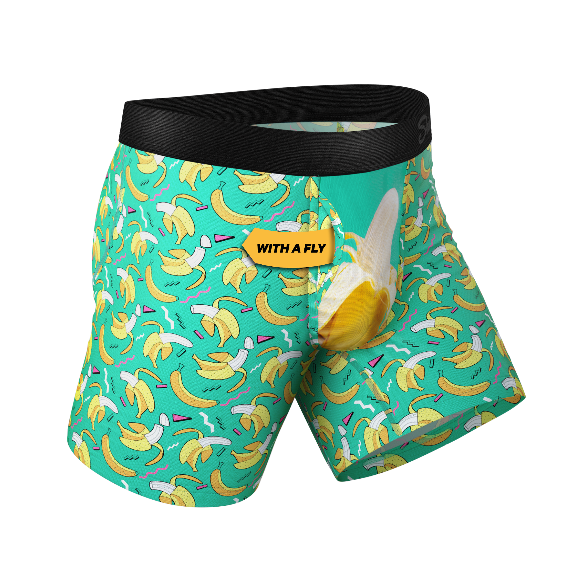 The Peel Deal | Retro Banana Ball Hammock® Pouch Underwear With Fly - Shinesty