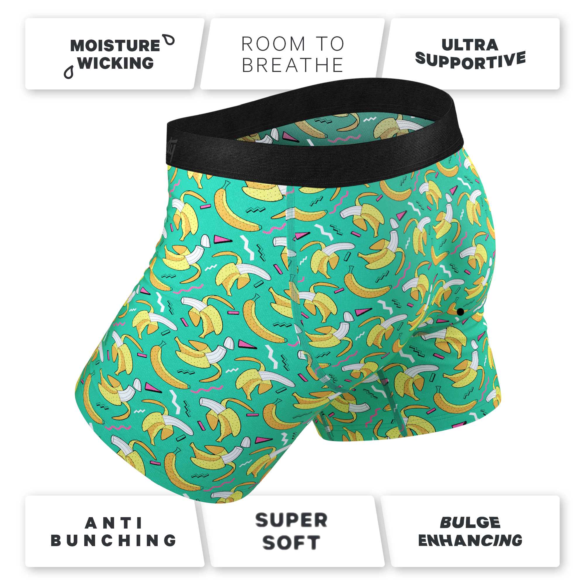 The Peel Deal | Retro Banana Ball Hammock® Pouch Underwear With Fly - Shinesty