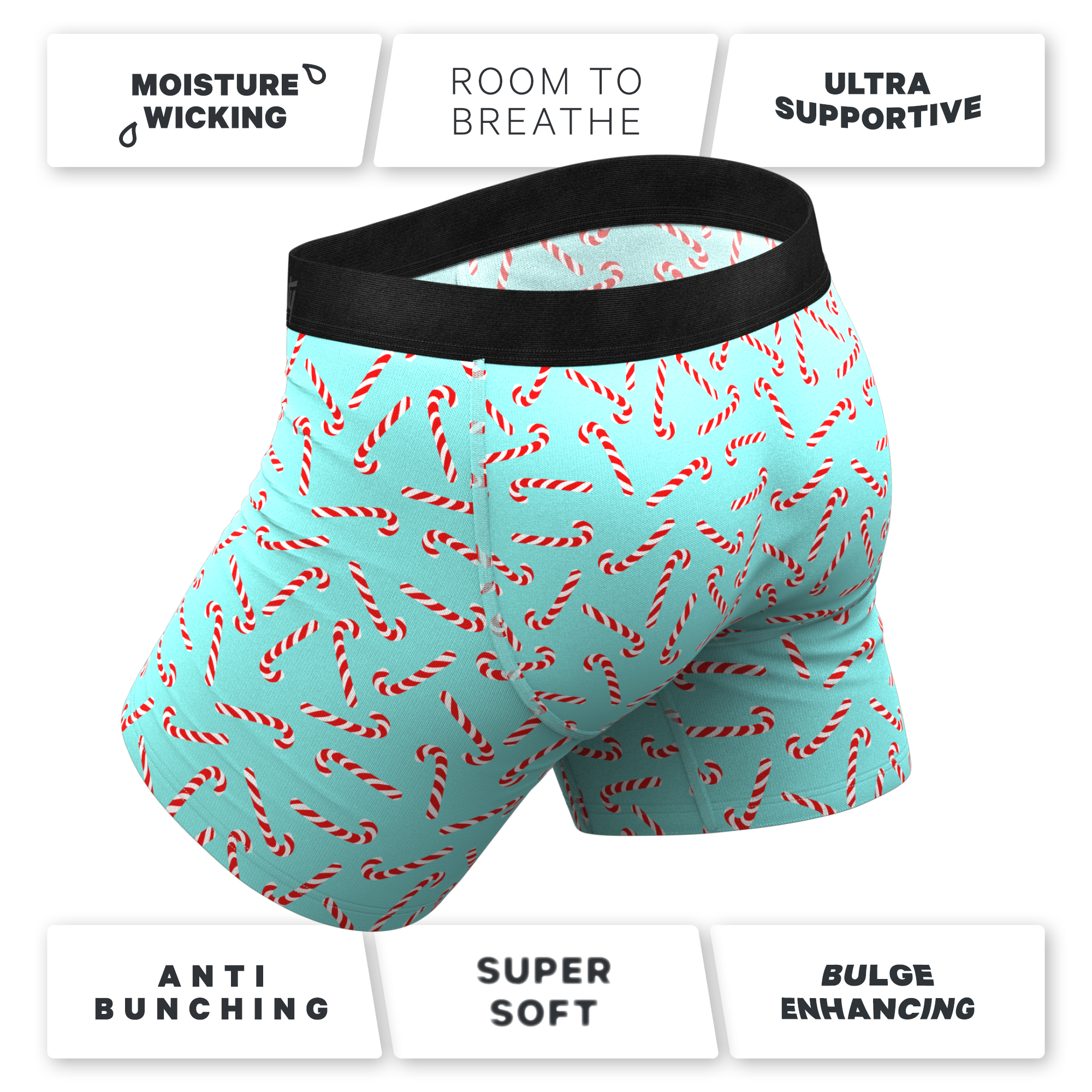 The Peppermint Pimp Canes | Candy Cane Ball Hammock® Pouch Underwear - Shinesty