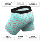 The Peppermint Pimp Canes | Candy Cane Ball Hammock® Pouch Underwear With Fly - Shinesty