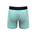 The Peppermint Pimp Canes | Candy Cane Ball Hammock® Pouch Underwear With Fly - Shinesty