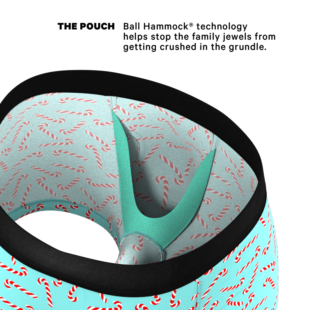 The Peppermint Pimp Canes | Candy Cane Ball Hammock® Pouch Trunks Underwear - Shinesty
