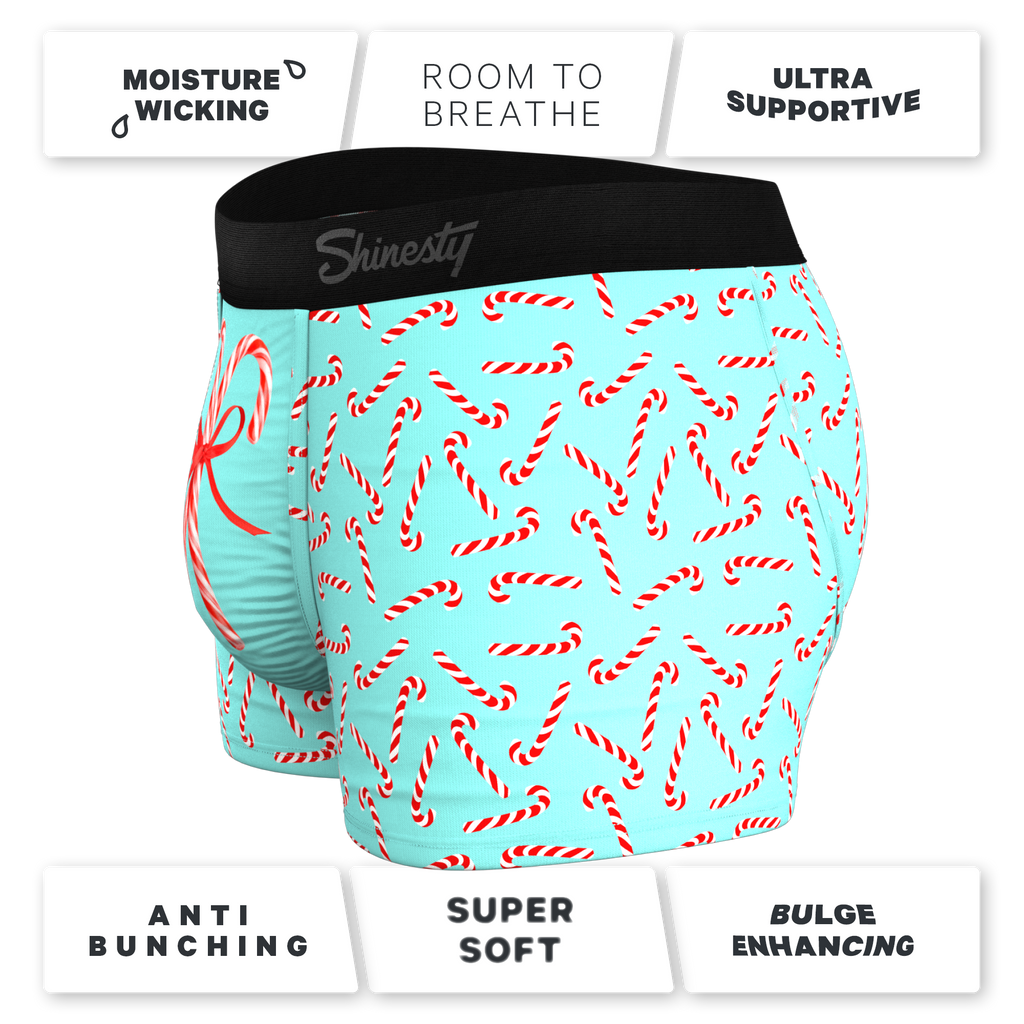The Peppermint Pimp Canes | Candy Cane Ball Hammock® Pouch Trunks Underwear - Shinesty
