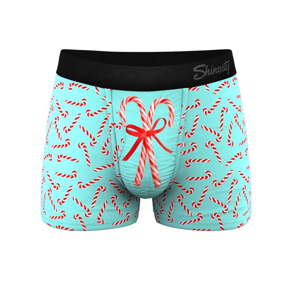 The Peppermint Pimp Canes | Candy Cane Ball Hammock® Pouch Trunks Underwear - Shinesty