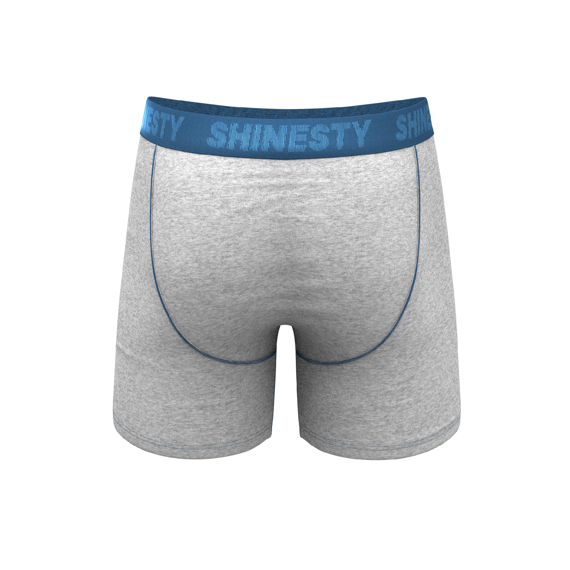 The Physical Education | Heather Grey and Blue Ball Hammock® Pouch Underwear With Fly - Shinesty