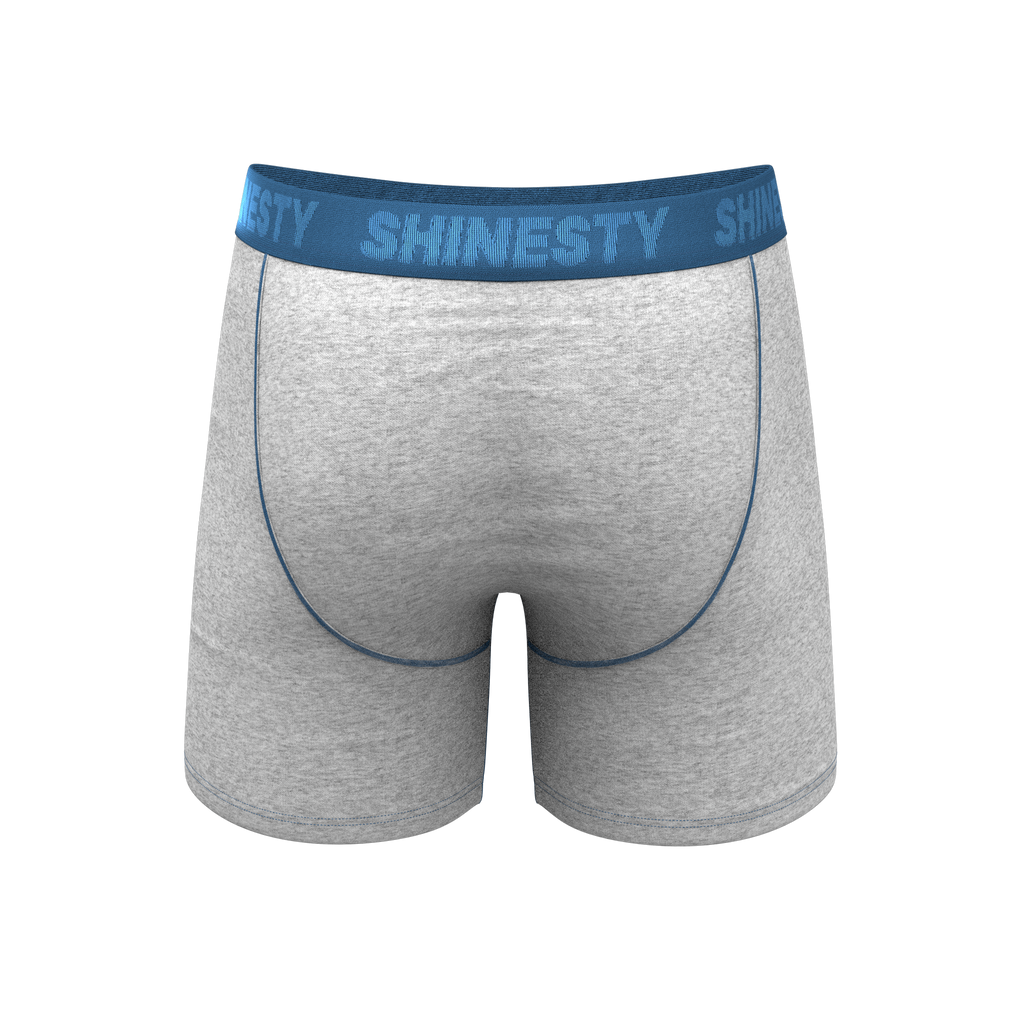 The Physical Education | Heather Grey and Blue Ball Hammock® Pouch Underwear - Shinesty