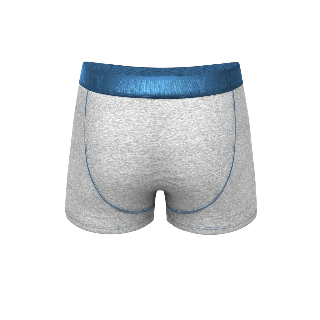 The Physical Education | Heather Grey and Blue Ball Hammock® Pouch Trunks Underwear - Shinesty