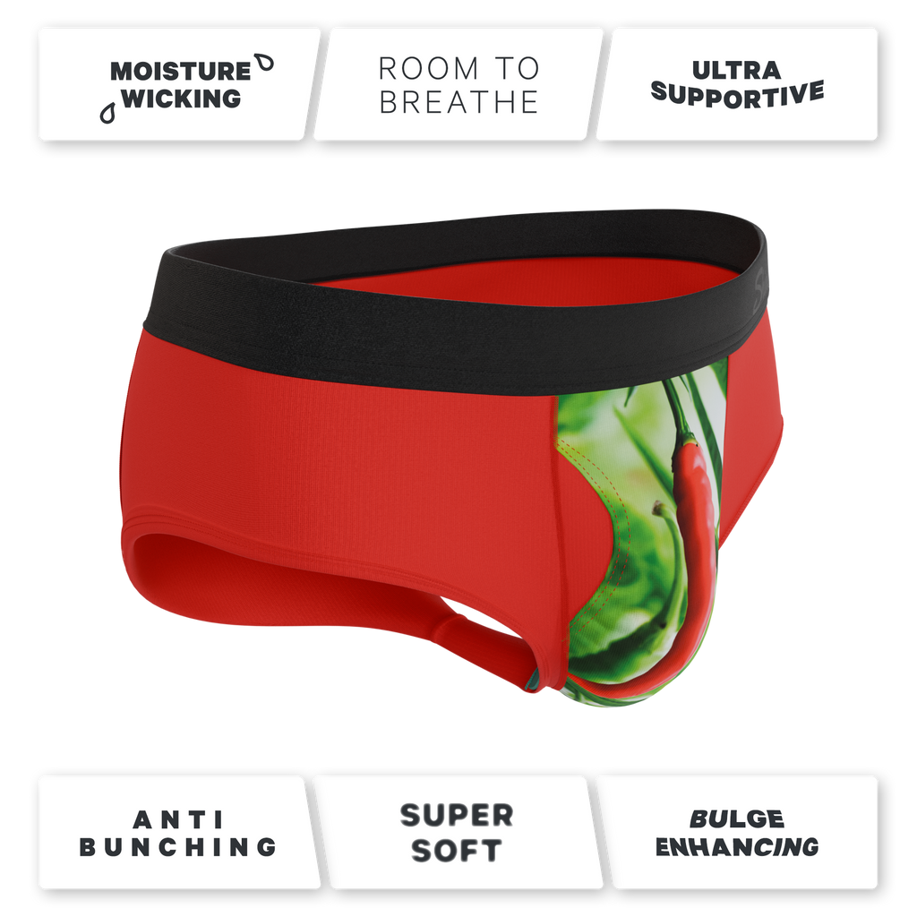 The Picante | Chili Pepper Ball Hammock® Pouch Underwear Briefs - Shinesty