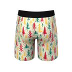 The Pine Tree Playboy | Retro Christmas Trees Ball Hammock® Boxer - Long Leg - Shinesty
