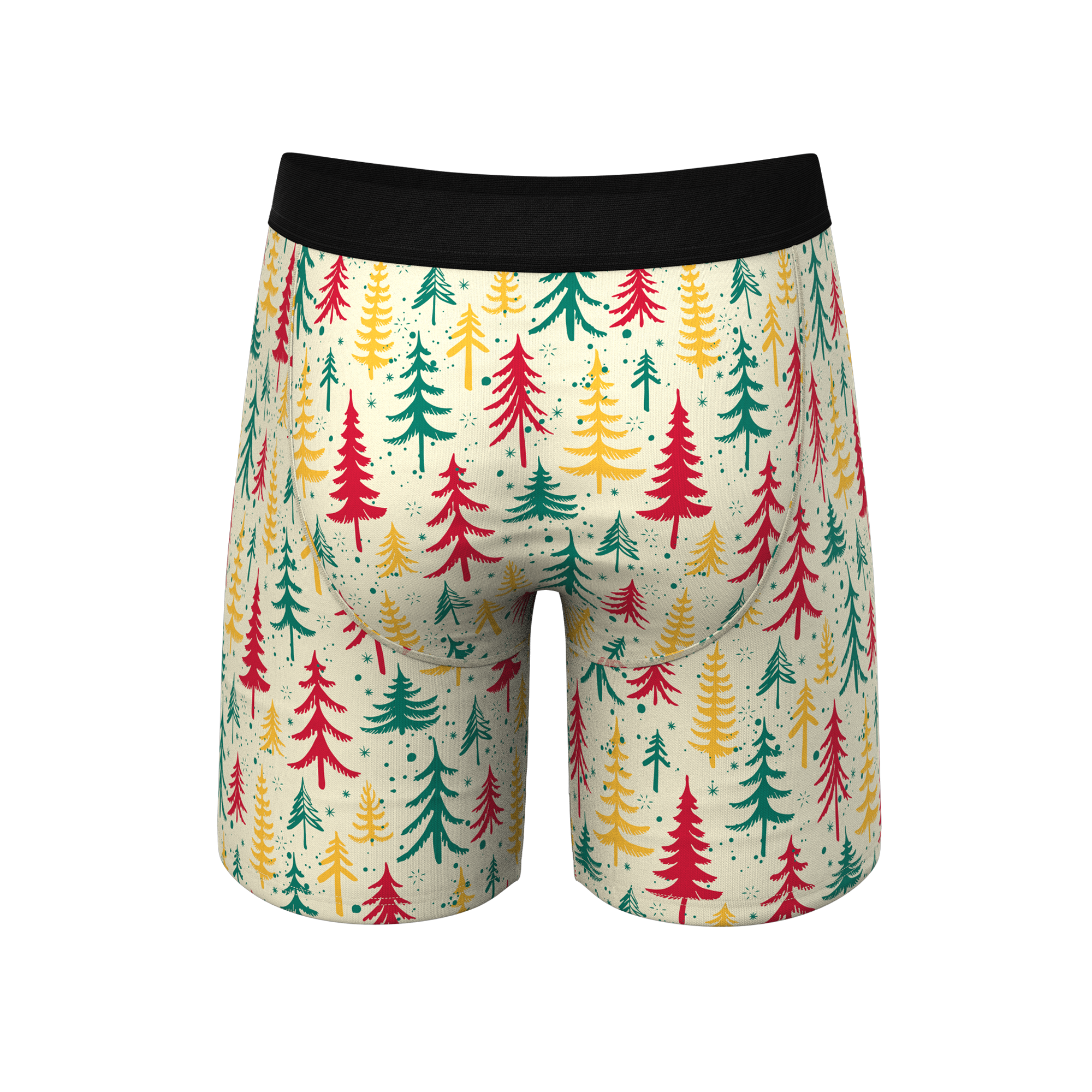 The Pine Tree Playboy | Retro Christmas Trees Ball Hammock® Boxer - Long Leg - Shinesty